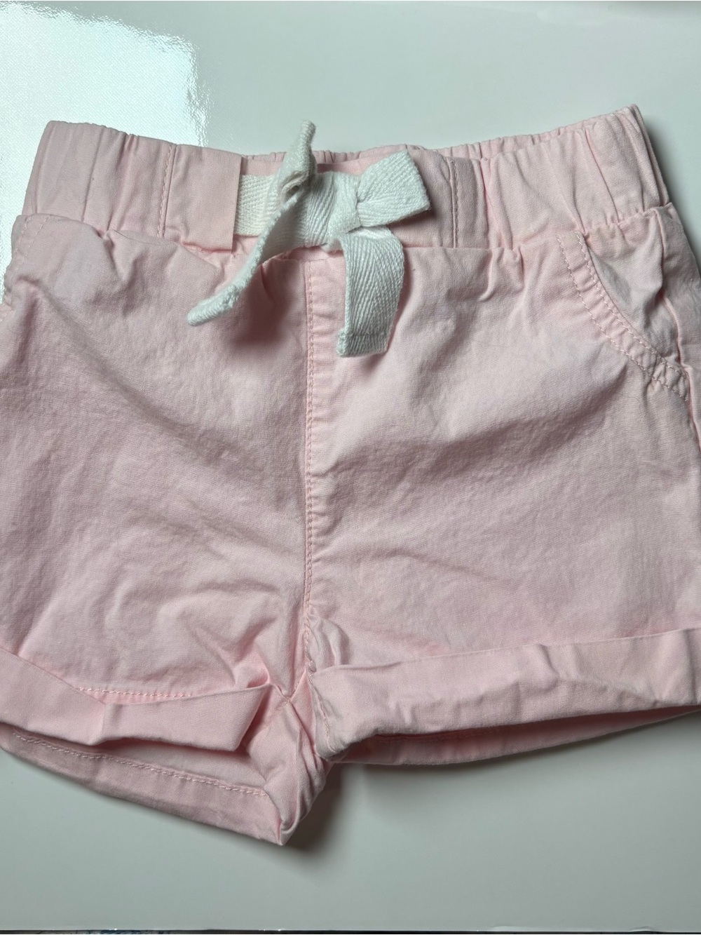 Zara, OshKosh & TAG Coquette Pastel Ruffle & Twill Shorts Bundle 3pcs 9-12M - Picture 2 of 11